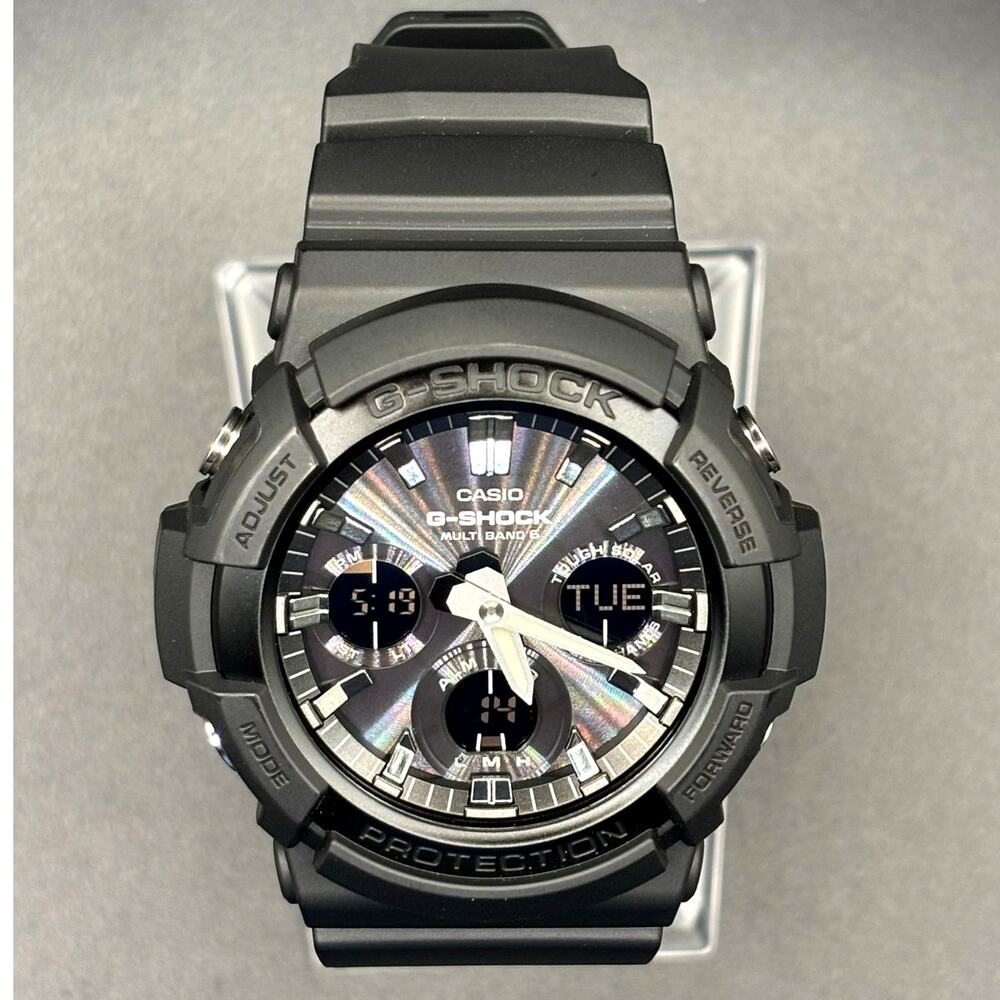 Casio G-Shock GAW100B-1A Tough Solar Multiband 6 Analog Digital Mens Watch NIBWT